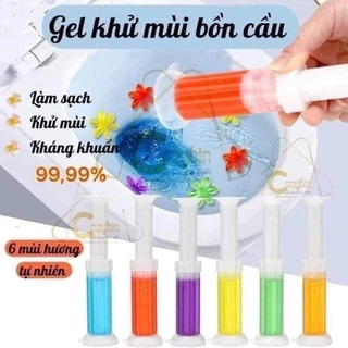 Gel thơm Khử Mùi Khử Trùng làm sạch vệ sinh diệt khuẩn bồn cầu hình bông hoa nhiều màu