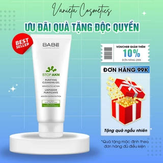 Sữa Rửa Mặt BABE Stop Akn Purifying Cleansing Dạng Gel Làm Sạch Dành Cho Da Dầu Mụn