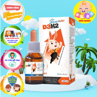 Vitamin D3 K2 Hỗ Trợ Tăng Chiều Cao Cho Bé Smartbibi Chai 15ml