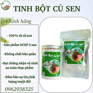 [Món Quà ý Nghĩa]Tặng bố mẹ, ông bà Tinh Bột Củ Sen Tinh Chất 100% nguyên chất từ sen tươi giúp an thần tốt cho sức khỏe