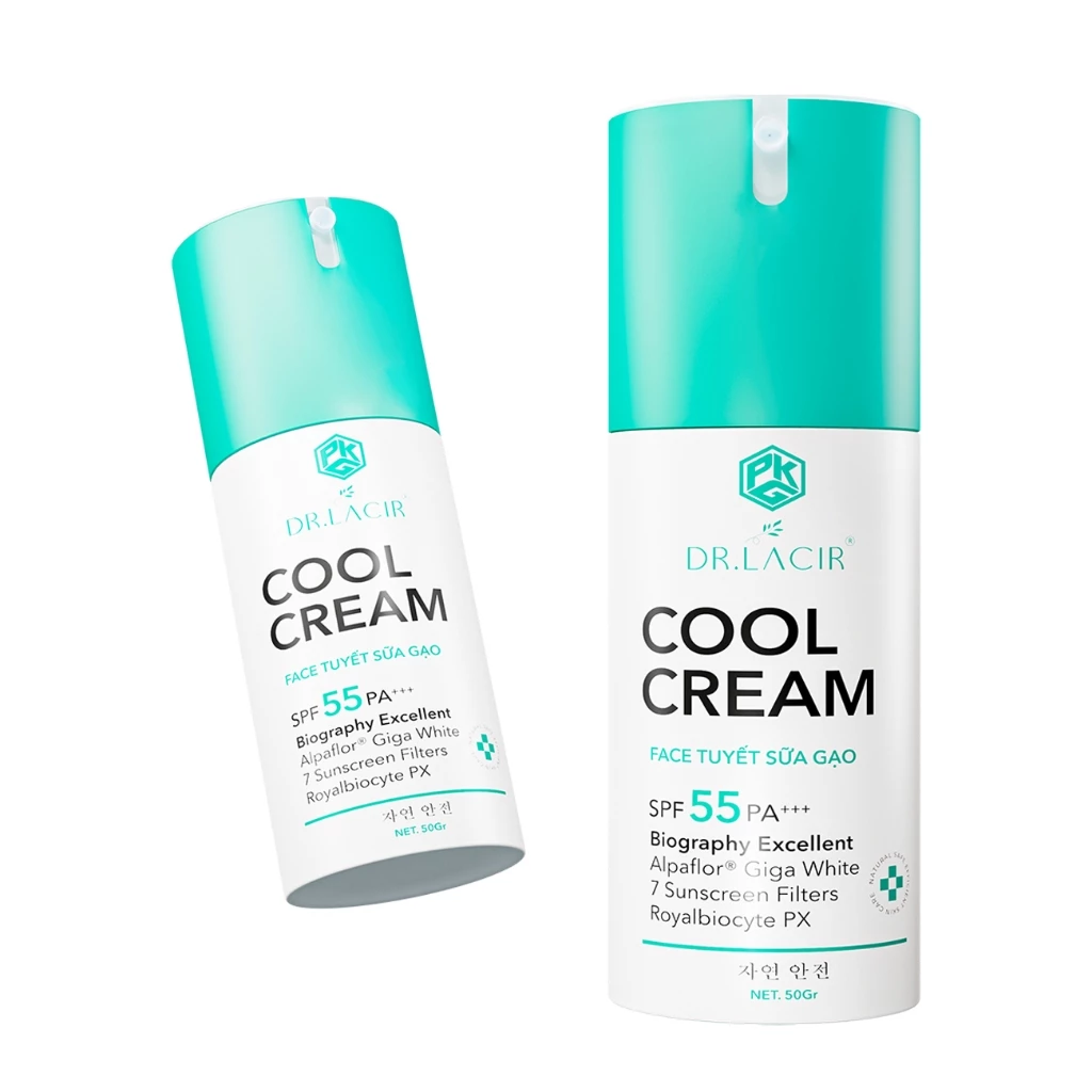 Kem Chống Nắng, Kem Dưỡng Da Ngày Và Đêm Dr. Lacir Cool Cream SPF55++ Kiềm Dầu Dưỡng Da Khô, Da Hỗn Hợp