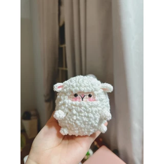 Móc khóa hình con cừu lông xù bằng len siêu xinh, móc khóa handmade dễ thương