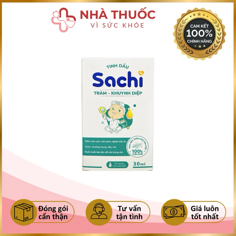 ✅[Chính Hãng] Tinh dầu Tràm Khuynh Diệp Sachi, Giúp Xua Muỗi, Làm Ấm, Phòng Cảm Lạnh (Lọ 30ml)