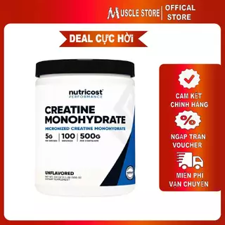 [Chính Hãng] Nutricost Creatine Monohydrate 500g, Tăng Cơ, Tăng Sức Mạnh & Hiệu Suất Tập Luyện