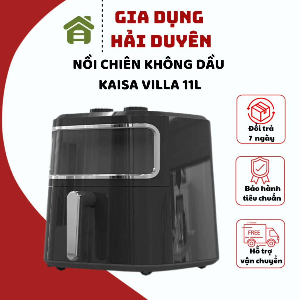 NỒI CHIÊN KHÔNG DẦU KAISA VILLA 12 lít Thương hiệu ĐỨC KHOANG KÍNH VIỀN VÀNG CAO CẤP.BẢO HÀNH 12 THÁNG