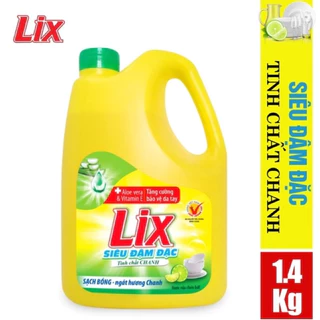 Nước rửa chén Lix siêu đậm đặc tinh chất chanh 1,4kg