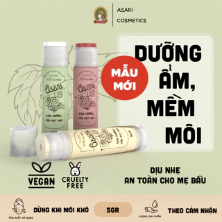 [5gr- mẫu mới] Son dưỡng ẩm, mềm môi handmade Asari Cosmetics