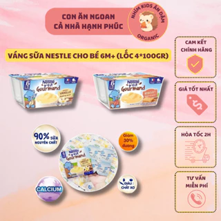 [Date T11-12/2024] Váng Sữa Nestle Pháp Cho Bé 6M+ - Lốc 4 hộp x 100g