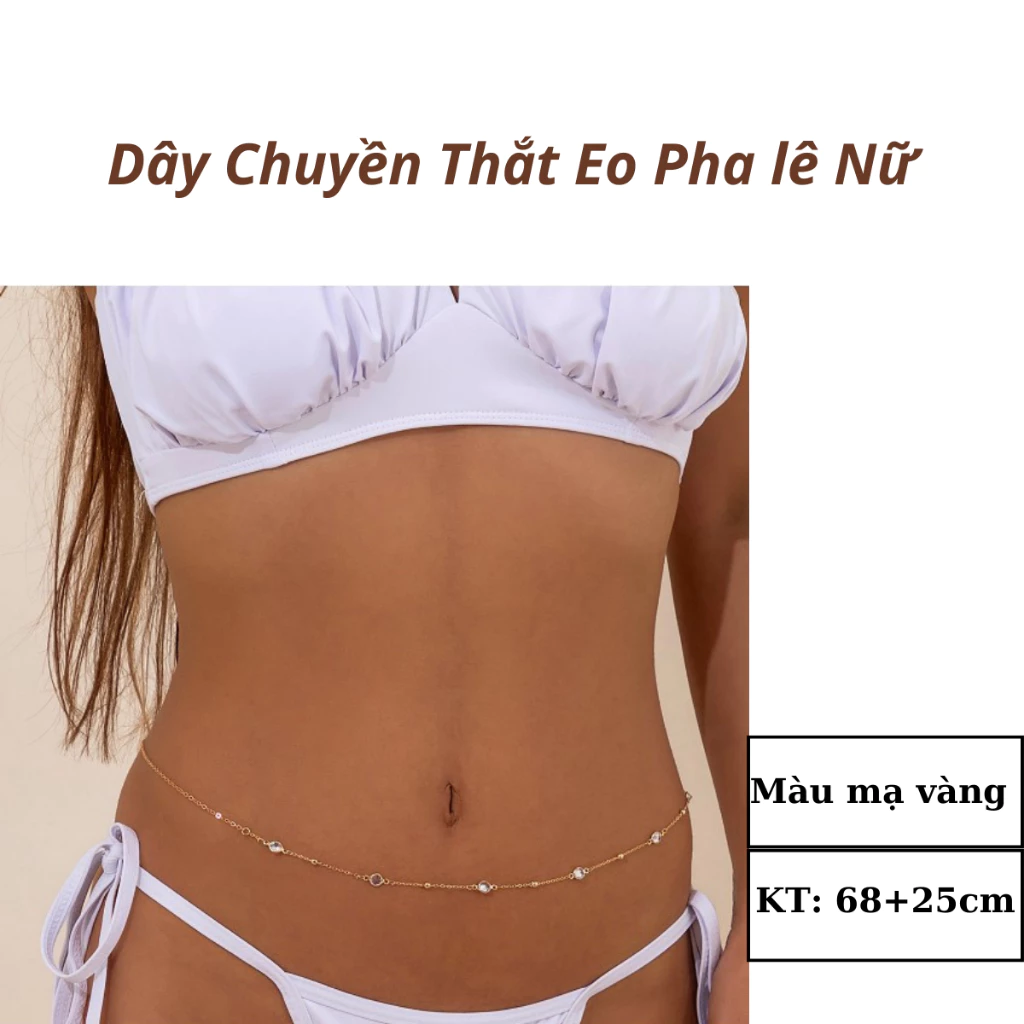 Phụ kiện Trang Trí Eo Hông Đính Pha lê Phong Cách Boho Olala 86