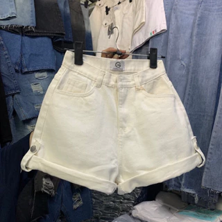 SHORT JEANS LẬT LAI TRẮNG VÀ ĐEN