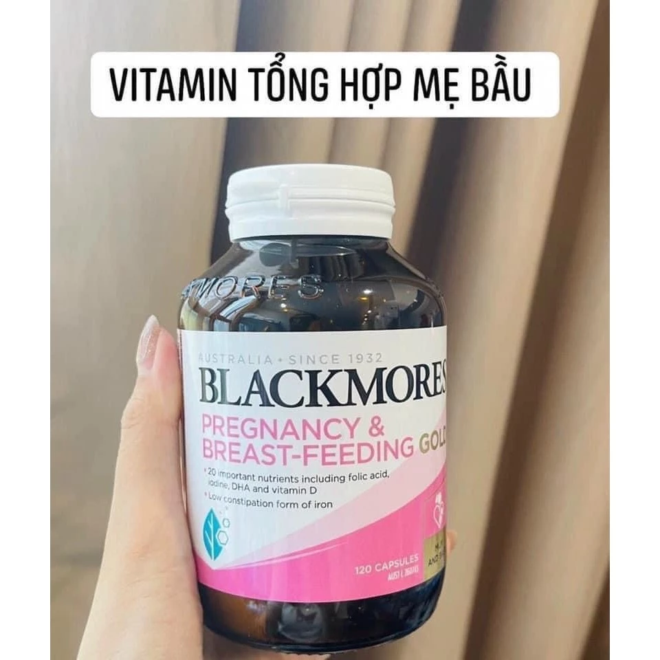 Vitamin tổng hợp bà bầu Blackmores Pregnancy and Breast Feeding Gold, 120 viên ( Bầu BLM )