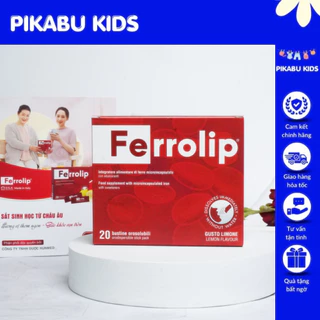 Sắt Ferrolip Hộp 20 Gói Dành Cho Bà Bầu Và Người Thiếu Máu, Thiếu Sắt - Pikabu_kids