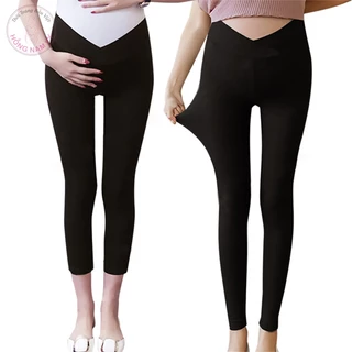 Quần legging bầu cạp chéo HỒNG NAM VY dài, lửng cotton đẹp