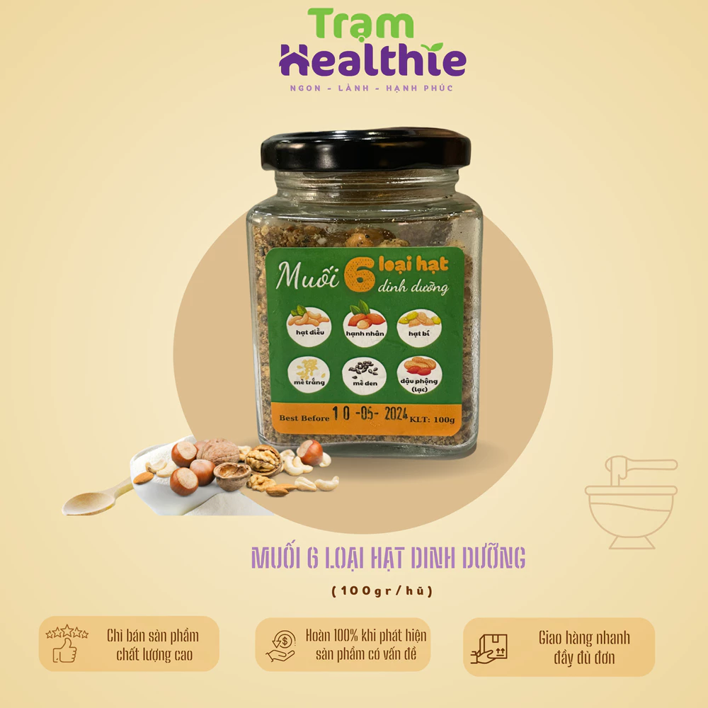 Muối 6 Loại Hạt Organic - Trạm Healthie - 100g