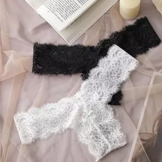 Quần Chíp Nữ , Quần Chíp Ren Lọt Khe Sexy Cao Cấp Đính Nơ Điệu Đà - R34