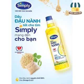 Dầu Ăn Đậu Nành Simply 1 lít, 2 lít, dầu ăn tốt cho tim mạch - Tiệm Bách Hóa