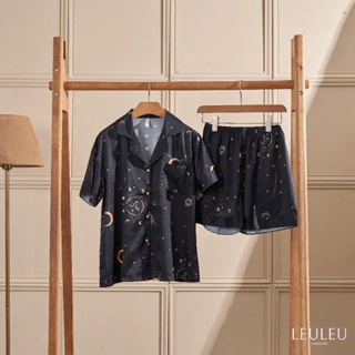 Pyjama đồ ngủ nữ tay ngắn quần ngắn họa tiết lạ mắt, chất liệu mềm mại LeuLeu Lingerie