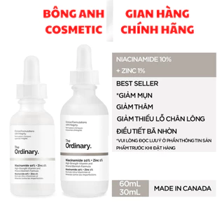 Tinh chất The Ordinary Niacinamide 10% + Zinc 1% giảm mụn giảm thâm