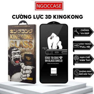 Kính cường lực iPhone Kingkong 3D trong suốt hãng Wekome dán màn hình ip xs max 11 12 13 14 15 pro max