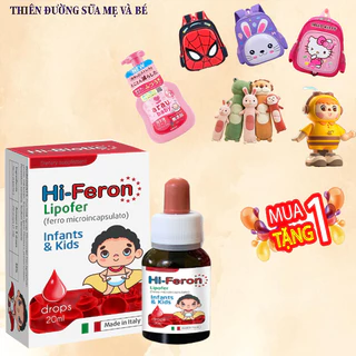 Siro sắt dạng nhỏ giọt Hi Feron, bổ sung sắt cho bé lo 20ml