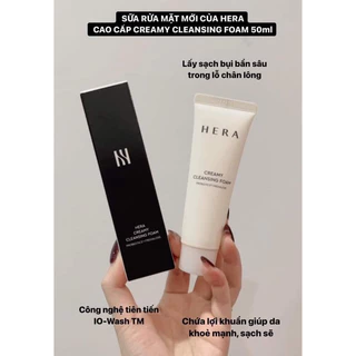 [ Tuýp 50ml ] Sữa Rửa Mặt Làm Sạch Mụn Cám Và Mụn Đầu Đen HERA WHITE PROGRAM CLEANSING FOAM