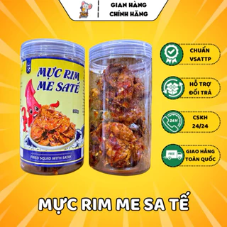 Mực Rim Me Sa Tế Cay (Nguyên Con) - Lon 300G - Đồ Ăn Vặt