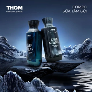 COMBO Sữa tắm gội nam DEEP OCEAN & AFTER MIDNIGHT hương nước hoa 3 in 1 (2 chai x 295ml) - Hàng chính hãng THOM VN