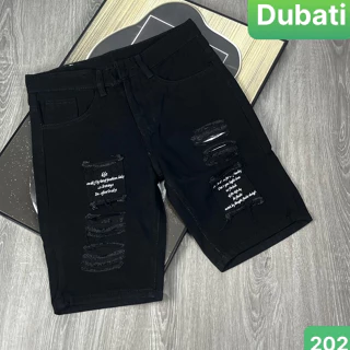 QUẦN JEAN NAM, QUẦN SỌT LỬNG THÊU CHỮ WASH RÁCH CHUẨN SOÁI KA TREND MÙA HÈ 2024 - DUBATI FASHION