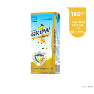 [HSD mới nhất 2024] Sữa Bột Pha Sẵn Abbott Grow Gold Hương Vani Thùng 48 hộp x 180ml (Cho bé từ 2 tuổi)