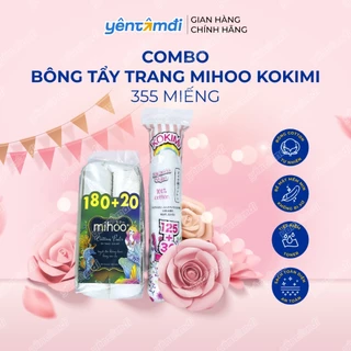 COMBO bông tẩy trang Mihoo Kokimi 355 miếng