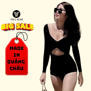 Bikini 1 mảnh INFLACHI liền thân Đi Biển Dài Tay chống nắng Chất Đẹp có mút ngực Quảng Châu Loại 1 004 E-7