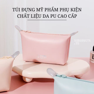 Túi đựng mỹ phẩm LOVE thời trang da PU cao cấp chống nước, thiết kế nhỏ gọn cầm tay đựng đồ trang điểm tiện lợi TMP74