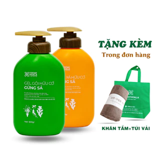 Dầu Gội Xả Hữu Cơ Gừng Sả - Combo dầu gội Cỏ Cây Hoa Lá Làm sạch sâu da đầu, giảm tóc bết 1000g