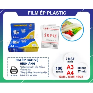 FILM ÉP PLASTIC A4  YIDU KHỔ A4( XẤP 100 TỜ) 80MIC