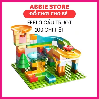 Đồ Chơi Xếp Hình Lắp Ráp Loại To Cầu Trượt Bi 100 Chi Tiết Feelo - Abbie Store