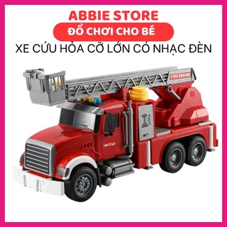 Xe Cứu Hỏa Cỡ Lớn Có Hiệu Ứng Đèn Và Nhạc