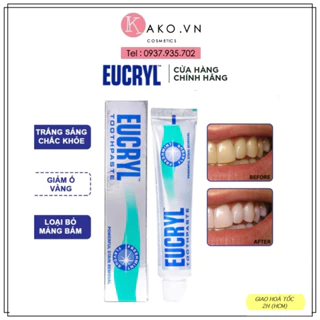 Kem Đánh Răng Eucryl Toothpaste - Tẩy Trắng răng và trị hôi miệng