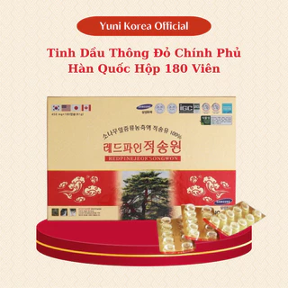 Tinh Dầu Thông Đỏ Chính Phủ Hàn Quốc Red Pine Jeok Songwon Hộp 180 Viên, Phòng các bệnh tiểu đường, huyết áp và mỡ máu