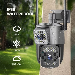 camera 2 mắt Ngoài trời chống nước 360 trong nhà an ninh IP ống kính kép V380 MAX,  WIFI Camera an ninh