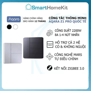 [Quốc Tế] Công tắc âm tường Aqara Z1 Pro - Thanh cảm ứng điều chỉnh Đèn, Hỗ trợ HomeKit, Zigbee 3.0