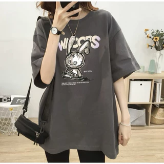 Áo Phông Thun Nam Nữ 3158 In Hình Thỏ Form Rộng Unisex Chất Cotton Khô Loại 1 Thoáng Mát Thấm Hút Mồ Hôi