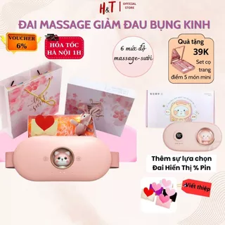 Đai massage giảm đau bụng kinh, máy chườm ấm bụng cho phụ nữ 6 mức độ nóng giảm đau lưng làm tử cung khi đến kì