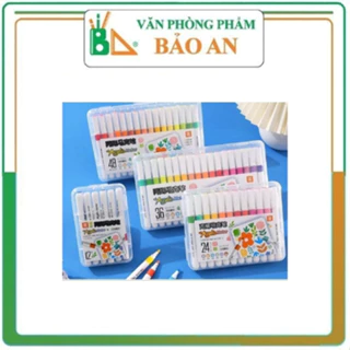 Bút Màu Acrylic Marker 12/24/36/48/60 Cao Cấp Màu Sắc Tươi Sáng - Bút Lông Màu