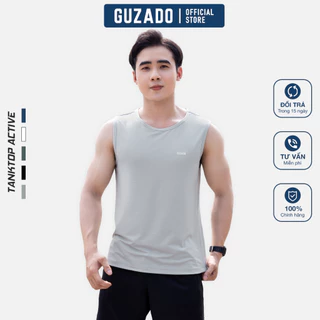 Áo ba lỗ nam Guzado tanktop thể thao khỏe khắn,rộng rãi thoáng mát,vận động thoải mái GTT01