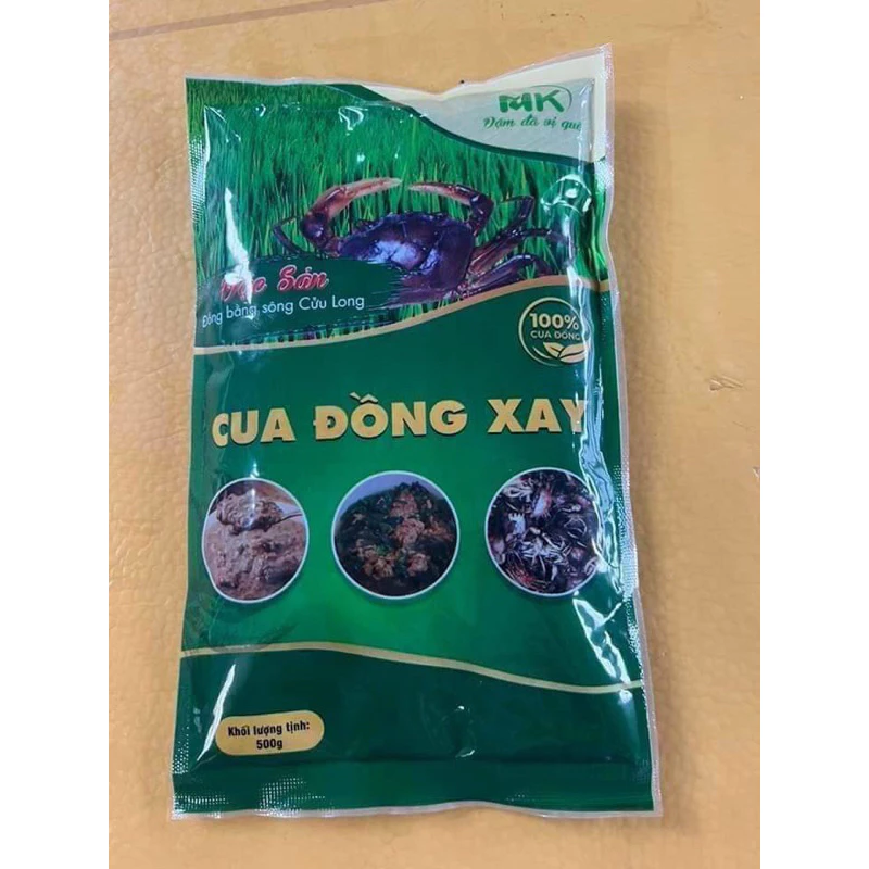 Cua đồng xay sẵn túi 250gr tiện lợi từ đồng bằng sông Cửu Long chắc thịt, nhiều gạch cua