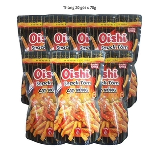 Thùng Snack tôm vị cay nồng Oishi 20 gói x 70g