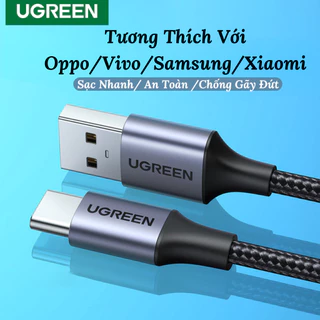 { TẶNG QUE CHỌC SIM } Cáp Sạc Nhanh Type C  Ugreen 3A - Truyền Dữ Liệu Tốc Độ Cao - Bảo Hành 12 Tháng