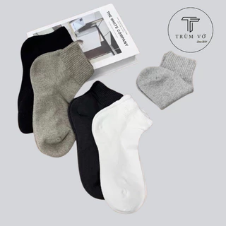 [ HỎA TỐC ] TẤT/VỚ cổ TRUNG MUJI chất cotton mềm , dày dặn , thoáng mát , không hầm bí