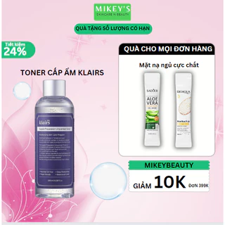 Nước Hoa Hồng Không Mùi Dưỡng Ẩm Và Làm Mềm Da Dear Klairs Supple Preparation Unscented Toner 180ml