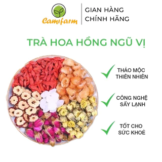 Trà Hoa Hồng ngũ vị Camifarm dưỡng nhan, chống lão hóa, hỗ trợ giảm cân, thanh lọc cơ thể